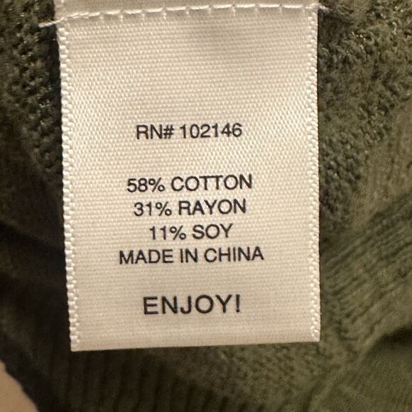 M By Michael Stars Size 1 S/M Cardigan Sweater Cotton Blend Knit Green - Picture 6 of 9